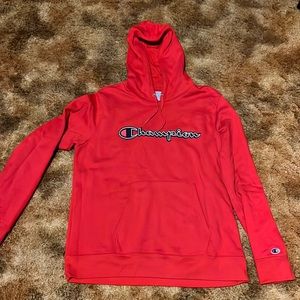 Large Red Champion Hoodie